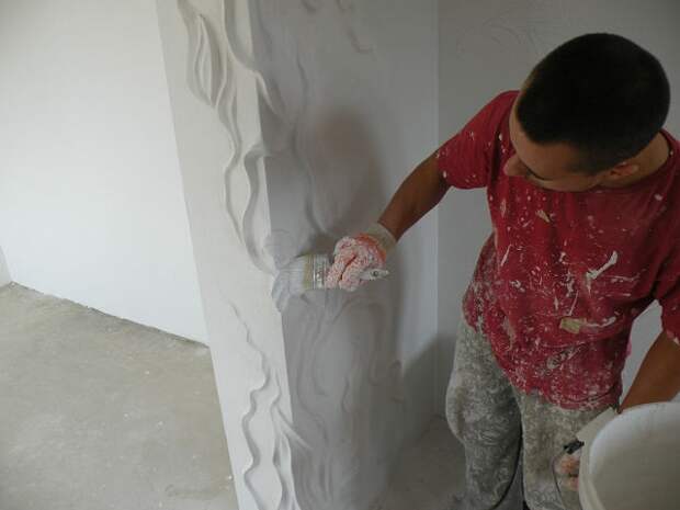 Потрясающие художественные идеи в отделке стен  ремонт, своими руками, стены, творчество