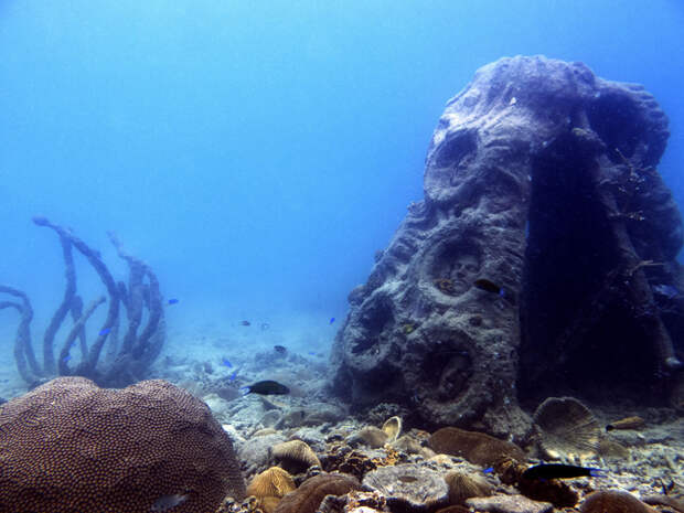 Красивые, но пугающие подводные скульптуры остров, риф, скульптура, таиланд