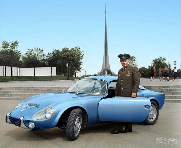 Yuri Gagarin With His Matra Bonnet Djet Vs Coupe, 1965