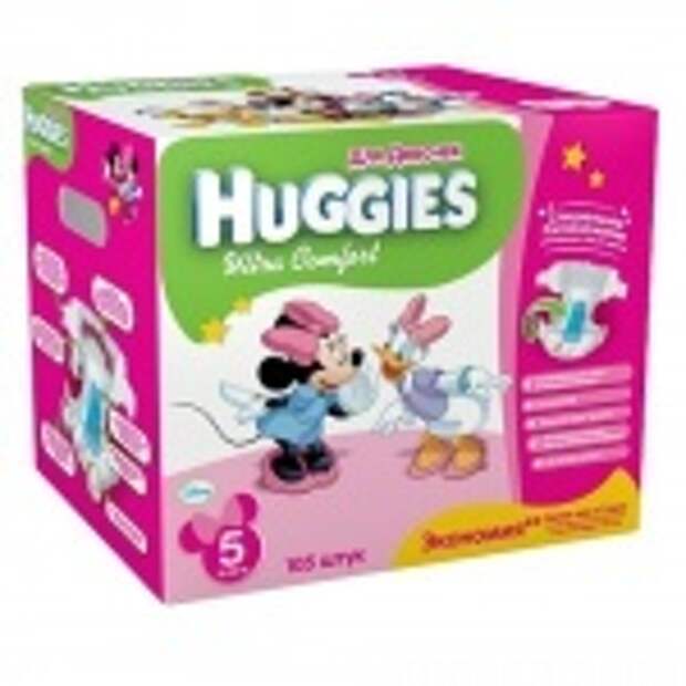 Подгузники Huggies Ultra Cоmfort для девочек 5 (12-22 кг) Disney Box 105 шт.