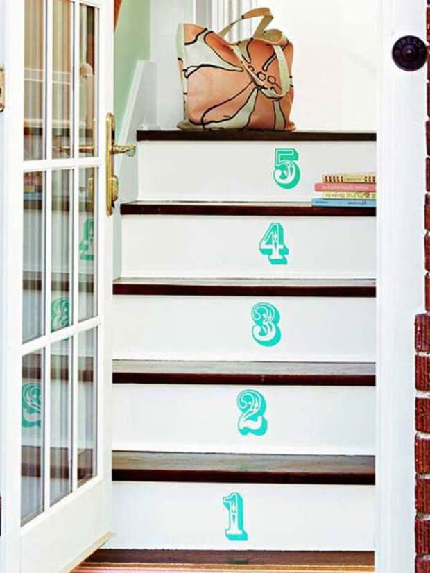 Как оригинально украсить подступени лестницы