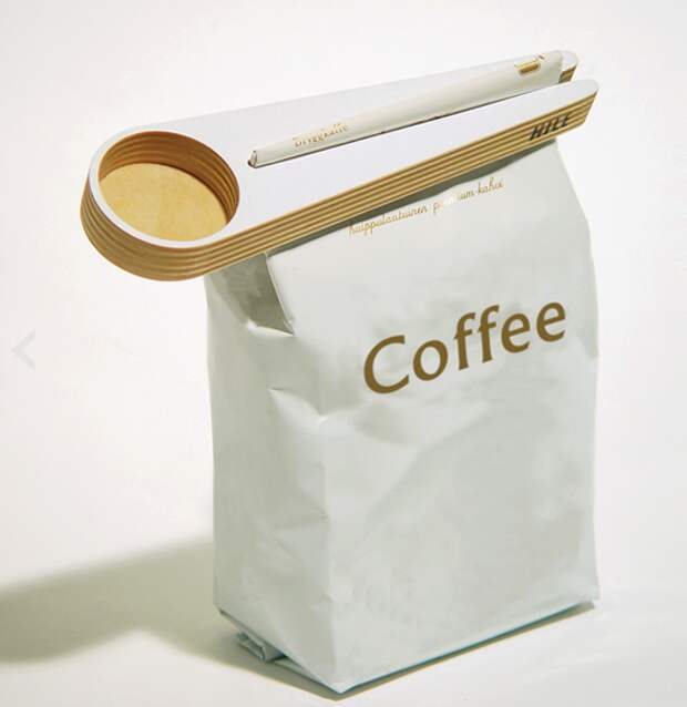 6. Еще один пример ложки-прищепки для герметичного хранения кофе кофе, устройство