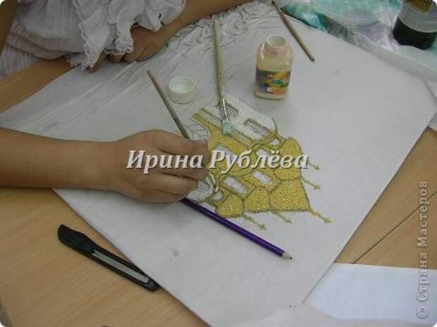 Картина панно рисунок 23 февраля 8 марта День матери День рождения Аппликация Моделирование конструирование Картины и панно в технике мокрая ткань Мастер-класс Материал природный Ткань фото 8