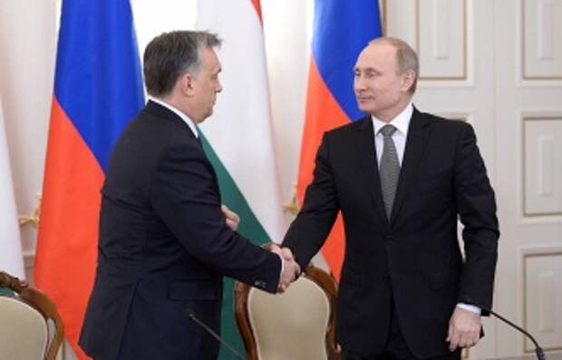 Премьер-министр Венгрии Виктор Орбан и президент РФ Владимир Путин