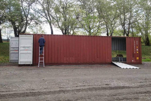 Дом из контейнеров дом, контейнер, особняк