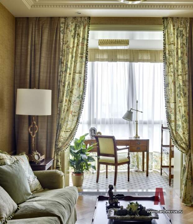 Фото интерьера кабинета небольшой квартиры в стиле фьюжн