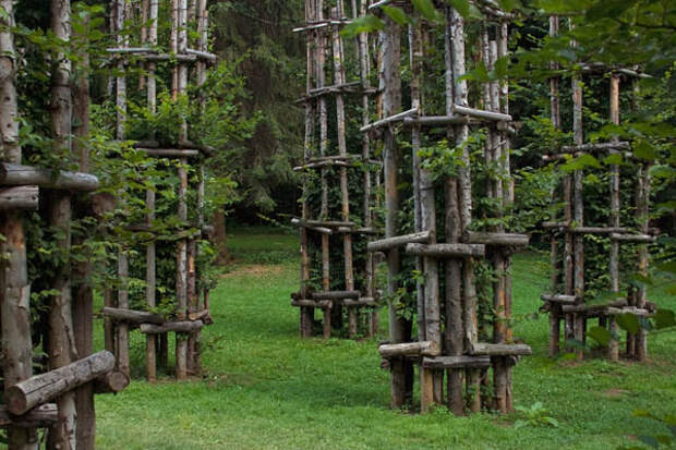 Храм из растущих деревьев в Италии (фото)