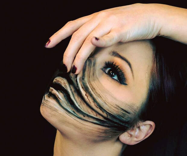 Девушка с помощью макияжа превращает себя в ужасных монстров из ваших кошмаров искусство, макияж, монстры