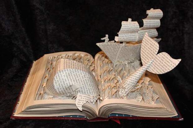поделки из книжных страниц 2