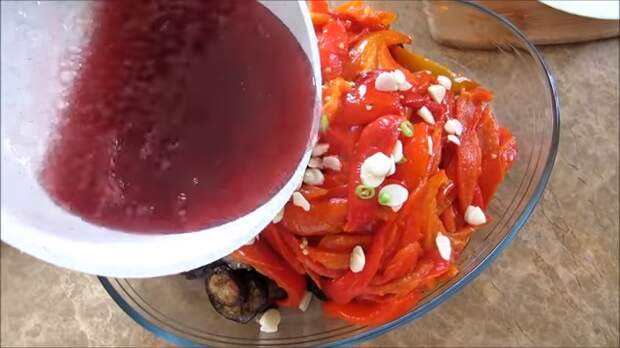 Ела бы каждый день - настолько это вкусно! Баклажаны с перцем в маринаде Еда, Заготовки, Вкусно, Готовка, Рецепт, Видео рецепт, Длиннопост, Другая кухня, Деликатес, Видео