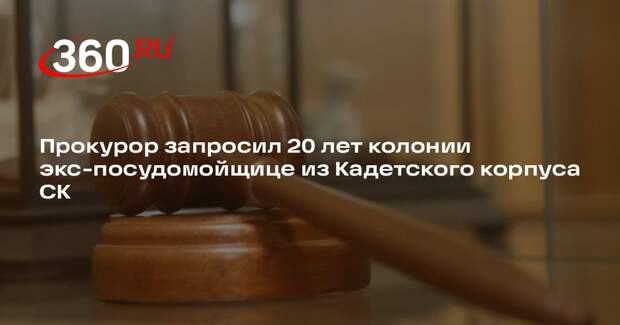 Прокурор запросил 20 лет колонии экс-посудомойщице из Кадетского корпуса СК