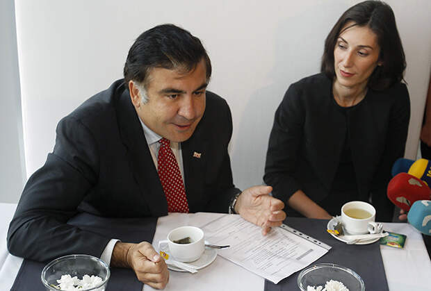 Михаил Саакашвили и Эка Згуладзе