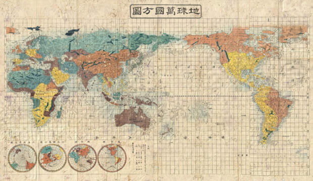 Карта, которой пользовались японцы в 1853 году