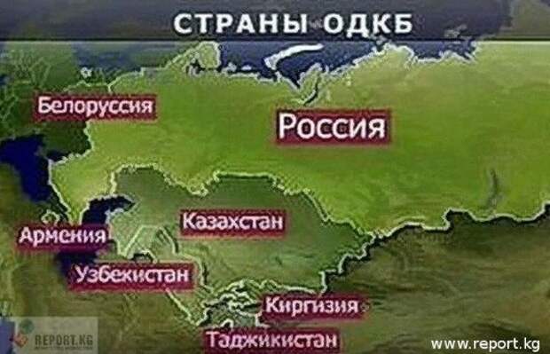 Карта стран одкб