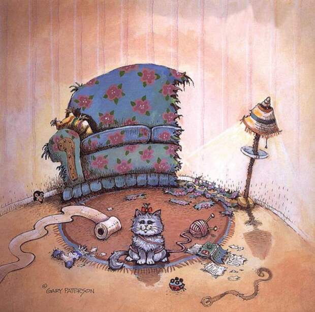 Коты-котики,теплые животики... Художник Гэри Паттерсон (Gary Patterson) (114 картинок)