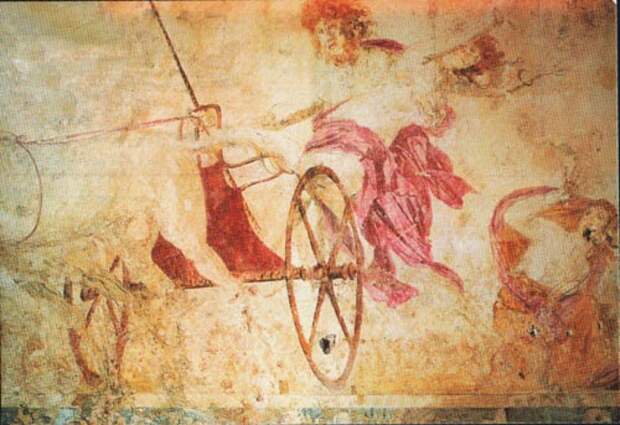 Фреска из гробницы в Вергине. IV в. до н.э. Увеличить