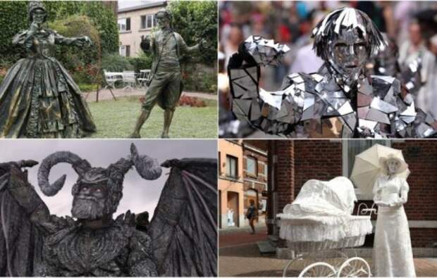 Живые статуи в Бельгии