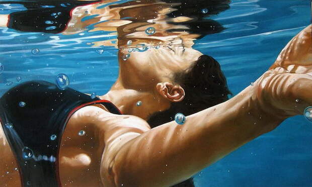 Плавающие женщины: картины Eric Zener
