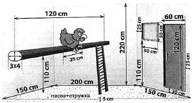 Схема курятника