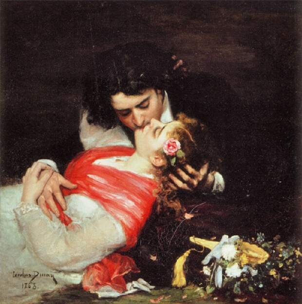 «Поцелуй (Le Baiser)». Автор: Шарль Эмиль Огюст Дюран. «Целуй меня, целуй...» : Картины художников разных времен, увековечившие трепетность и нежность поцелуев