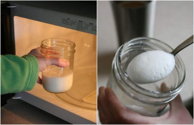 Микроволновка стабилизирует молочную пену