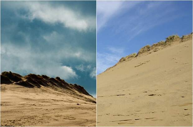 Песчаные дюны на юго-западе Англии.