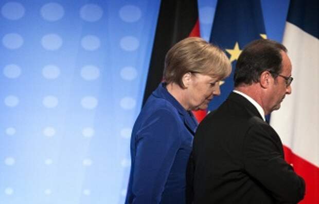 Канцлер ФРГ Ангела Меркель и президент Франции Франсуа Олланд 