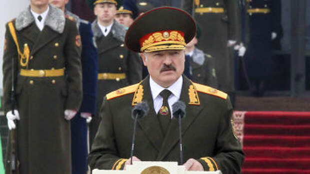 Президент Белоруссии Александр Лукашенко во время церемонии инаугурации Президент Белоруссии Александр Лукашенко во время церемонии инаугурации
