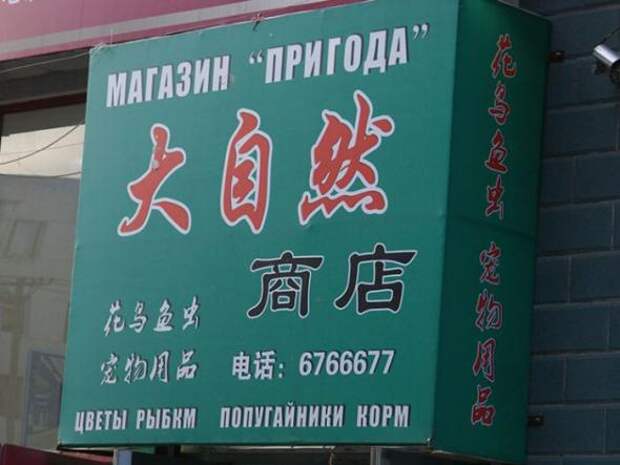 Забавные вывески на русском языке из Китая