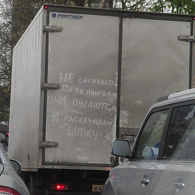 А говорите, что у вас проблемы асфальт, дорожная разметка, надписи на машинах, прикол