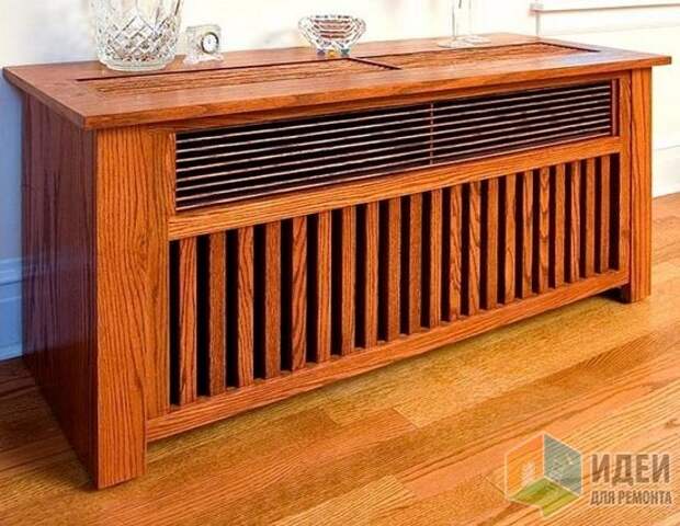 Деревянный короб для радиатора Деревянный короб для радиатора