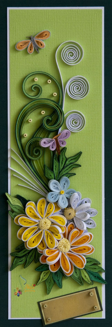 Greeting quilling card