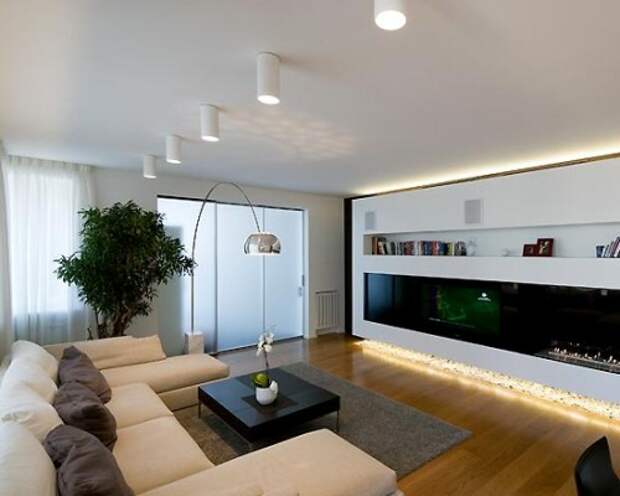 Освещение гостиной в стиле модерн 500x400 Дизайн гостиной в стиле модерн