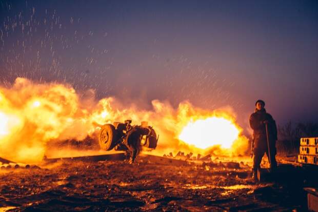На позициях под Дебальцево