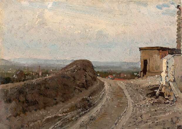 Дорога на Монмартр в Париже. (1875–1876гг.) Автор: Илья Репин. Дорога на Монмартр в Париже. (1875–1876гг.) Автор: Илья Репин.