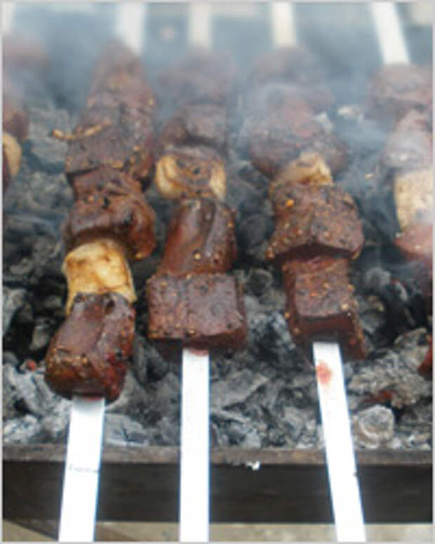 шашлык из печени