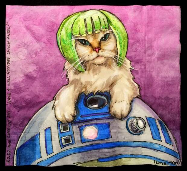 R2-D2 и Limecat R2-D2 и Limecat рисунок, салфетка