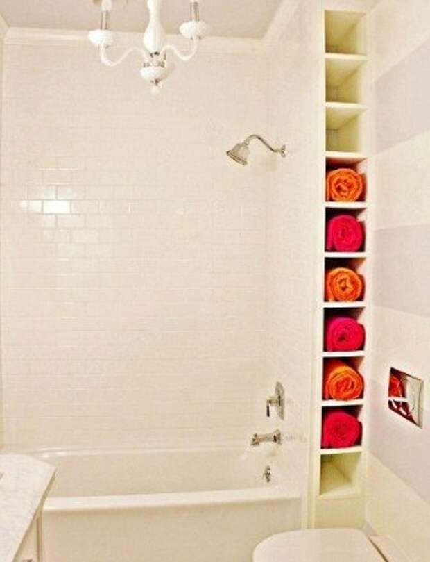 Интересные системы хранения в ванной комнате