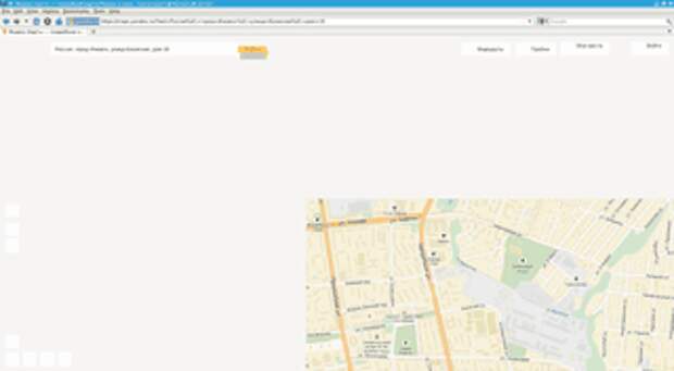 Вид сайта maps.yandex.ru из Firefox