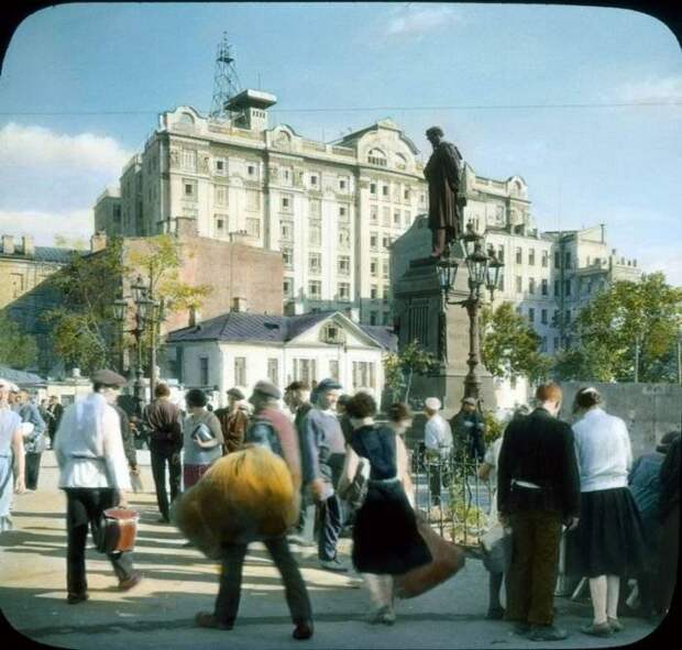 Редчайшие снимки Москвы 1931 года в цвете в цвете, история, москва, фото