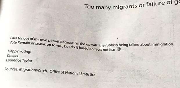 newspaper-ad-immigration-pie-chart-statistics-brexit-laurence-taylor-4