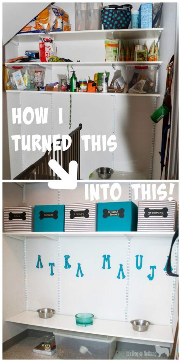 After falling in love with several DIY dog room projects on Pinterest, I decided to test my crafting skills by creating a giant breed-friendly dog nook for our two Great Pyrenees.