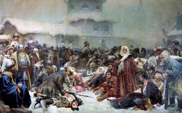 Лебедев. "Марфа посадница"(Уничтожение Новгородского веча). искусство, история, картины, факты, художники