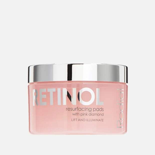 Обновляющие диски с ретинолом для ночного восстановления кожи Resurfacing pads with pink diamond, Rodial, 5343 руб. («Золотое яблоко»)