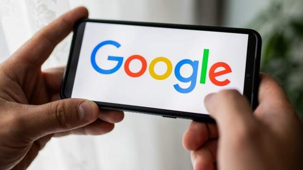 Google logo on phone