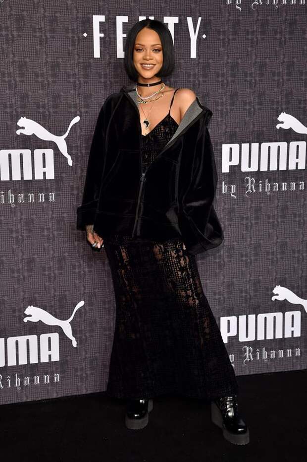 NEW YORK, NY - FEBRUARY 12: Rihanna attends the FENTY PUMA by Rihanna AW16 Collection during Fall 2016 New York Fashion Week at 23 Wall Street on February 12, 2016 in New York City. (Photo by Dimitrios Kambouris/Getty Images for FENTY PUMA)