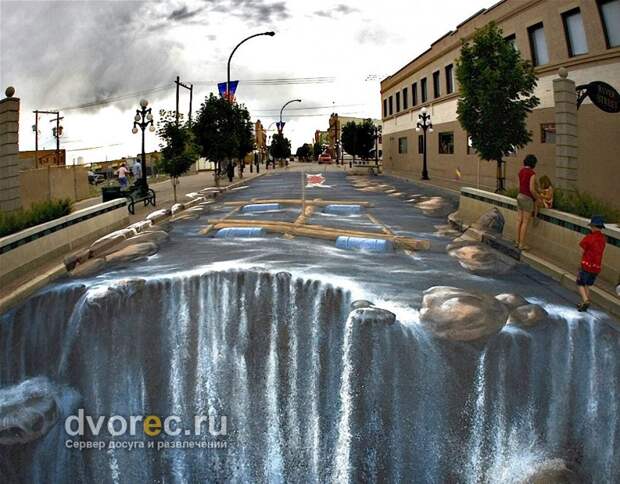 Объемные рисунки на асфальте (Street Painting - 3D) 