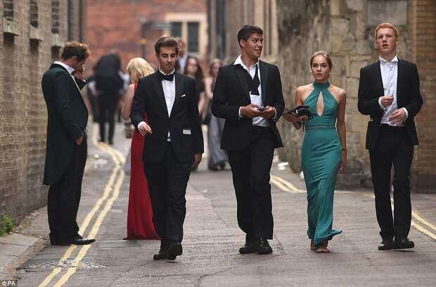 The morning after the night before: Students make their way home after marking the end of the academic year in style