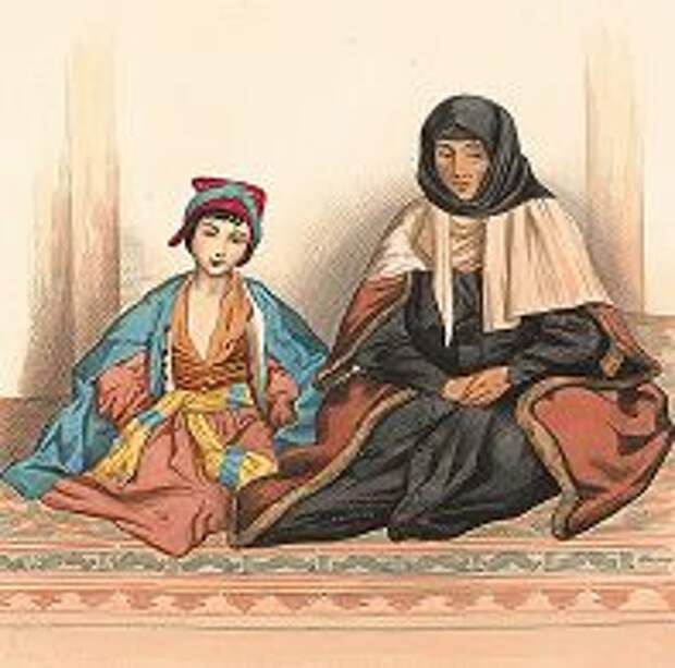 Ереванские армянки. "Costumes du Caucase", л. 15, Париж, 1840-е гг. 