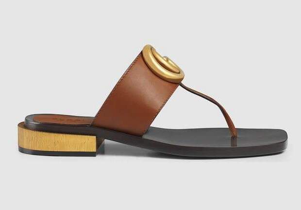GUCCI FLIP FLOPS BROWN 